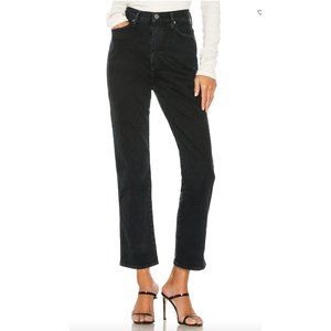 Agolde Pinch Waist High Rise Kick in Realm Black - Size 28